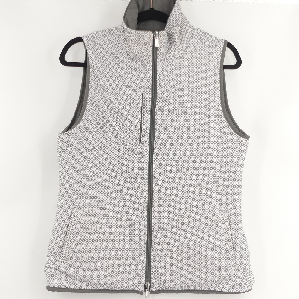 Peter Millar‎ Reversible Golf Vest Quilted Gray Geometric Women's Medium